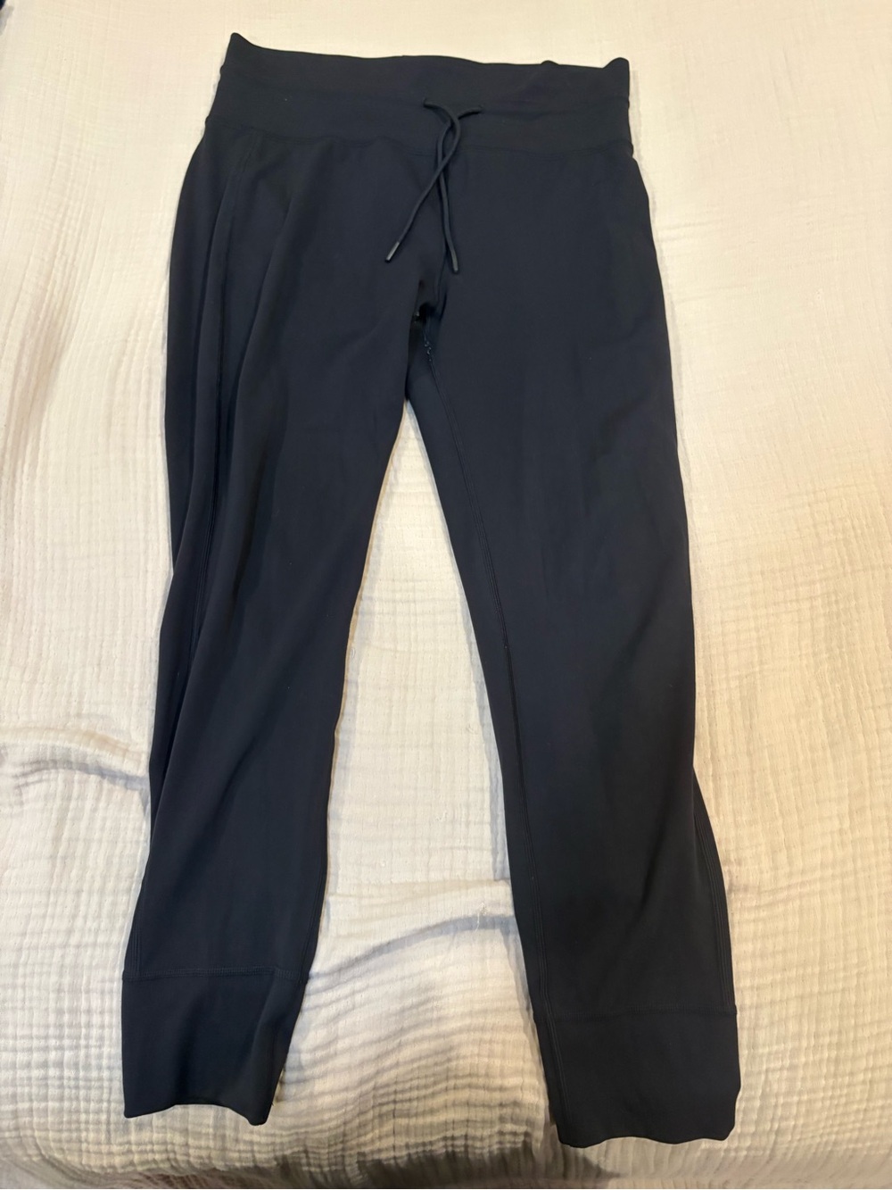 VUORI Daily Legging Drawstring Black High Waist VW323 Athleisure Size L Stretch